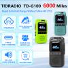 TIDRADIO TD-G100 Rapid Unlimited Range 4G LTE PoC Walkie Talkies Long Range with SIM Cards, Nationwide 5000 Miles Two Way Radios, Global PTT for Family, Logistics,Construction site,Green-2 Pack view 2
