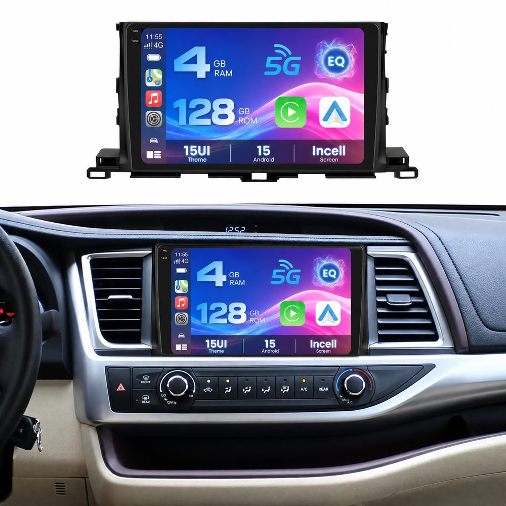 Inefala 4+128G Radio for Toyota Highlander 2014-2019 Android 15 Stereo