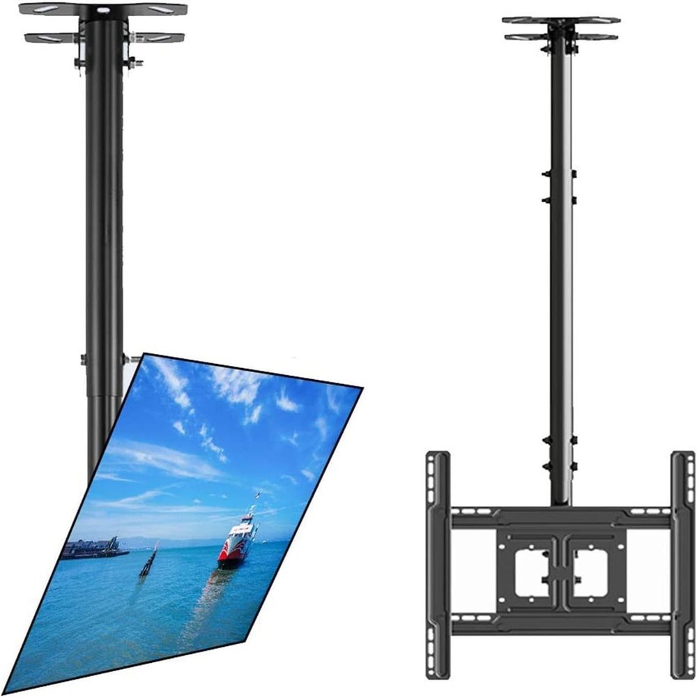 Adjustable TV Bracket TV Ceiling Mount Bracket,Adjustable Height Telescoping Tilt and Swivel Flat Sn Display,Fits 32-75 Inch Electric TV Lift
