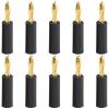 10PCS 4mm Gold Plated Speaker Banana Connector Horn Speakers Banana for Audio Video Speaker Cable Adapter(10 Black) view 2