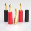 10PCS 4mm Gold Plated Speaker Banana Connector Horn Speakers Banana for Audio Video Speaker Cable Adapter(10 Red) view 3