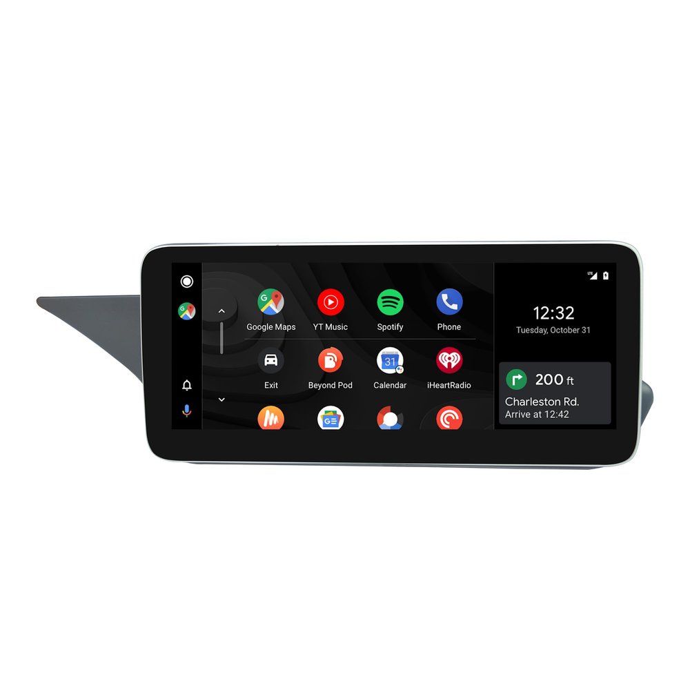 CarPlay for for Mercedes NTG 4.5/4.7 C207 A207 W207 E-Class Upgrade 12.3 Android Screen Android Auto Full (Split) Screen Mirroring App Netflix Spotify Wi-Fi Navigation Waze Vehicle Cameras (128GB)