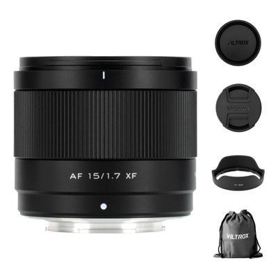 VILTROX 15mm F1.7 Air X-Mount Autofocus Lens for Fujifilm APS-C, Ultra Wide Angle Large Aperture Prime Lens, Compatible with X-T5 X-S20 X-H2S X-T30II for Street and Indoor Photography