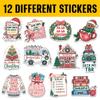 12pcs Christmas Book Lover Stickers Pack For Readers, Teens Holiday Fans Cozy Bookshop, Bookmobile, TBR Jokes, Reading Humor & Festive Book Art Vinyl Decals For Water Bottle, Laptop, Notebook 7 Inches view 2