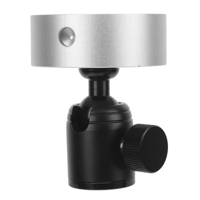 Aramox Ball Head Tripod Adapter, Aluminum Alloy for Satellite Mount with Enhanced Versatility and Stable Antenna Positioning, Ideal for Camping and RV Use (Silver Adapter)