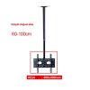 360 Degree 60-2000mm Height Adjustable 37"-50" Ceiling TV Mount Bracket LED LCD Monitor Stand  400X400mm Load 25kgs(Height 1000mm) view 2