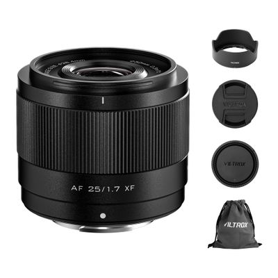 VILTROX 25mm F1.7 Air APS-C Lens for Fujifilm X-Mount, Auto Focus Wide Angle Large Aperture Prime Lens, Compatible with Fujifilm X-Mount Mirrorless Cameras X-T5 X-S20 X-T50 X-T30 II X-H2S X-Pro3