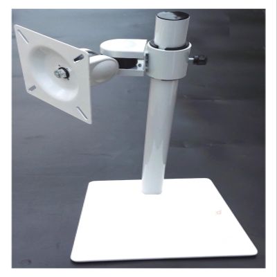 DL-AOC1 10"-27" 25" Height Adjustable 8kg Metal Base Monitor Desktop Stand Single Screen Stand(Silver)