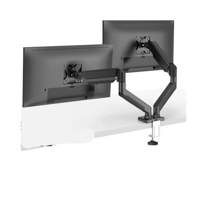 ADBWEKKF Dual Monitor Arm Office Monitor Desktop Mount Gas Spring Bracket Suitable for 13" - 32" Screen Support Monitor Stand Load 2-9 kg Each Hole Distance(DMA-29-W)