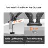 ADBWEKKF Dual Monitor Arm Office Monitor Desktop Mount Gas Spring Bracket Suitable for 13" - 32" Screen Support Monitor Stand Load 2-9 kg Each Hole Distance(DMA-29-W) view 2