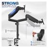ADBWEKKF Dual Monitor Pneumatic Spring Sit-Stand Desk Stand for 2 Screens up to 32 Inches view 2
