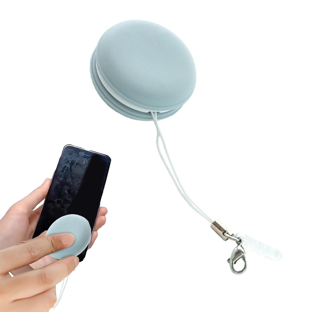 Macarons Phone Screen Cleaner, Screen and Eyeglass Brush Cleaner, Reusable Glasses Phone Screens Cleaning Wipes with Keychain, Portable Macarons Smartphone Computer Screens Cleaning Wipes Tool