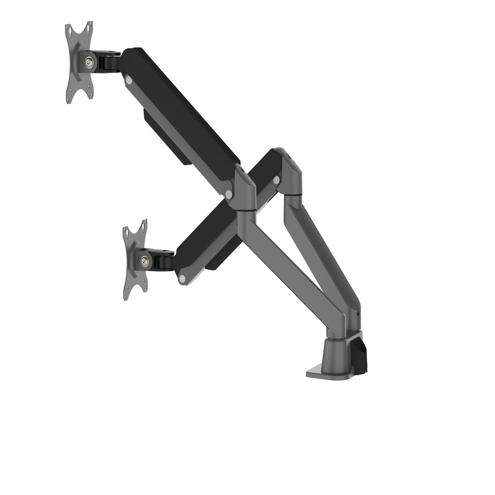 ADBWEKKF Deep space gray aluminum alloy dual-screen monitor stand double-arm computer stand lifting base screen rotation