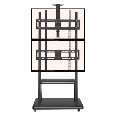 ADBWEKKF Dual screen TV stand floor stand movable cart hanger display stand conference vertical TV hanger