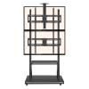 ADBWEKKF Dual screen TV stand floor stand movable cart hanger display stand conference vertical TV hanger view 1