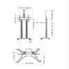 ADBWEKKF AVF1800-70-1P LCD TV mobile cart video conferencing mobile floor rack 55-80 inches view 2