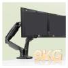 ADBWEKKF F160 Gas Spring 360 Degree Desktop 17" - 27" Dual Monitor Stand Arm Monitor Mount Bracket Each Holds 2-9kg(Black) view 2