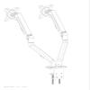 ADBWEKKF G08-24 Dual Monitor Desk Mount Bracket for 13 to 27 Inch LCD Screens, Swivel and Tilt Adjustable Dual Arm Desk Mount view 3