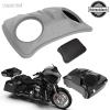 Advanblack Color-Matched Dual 8'' Speaker Lids with Backrest Pad OEM Harley Rushmore Razor, Chopped & King Rear Tour Trunk Pack  Heavy-Duty ABS, 8 Inch Speaker Cutouts (Unpainted) view 3
