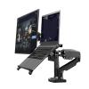 ADBWEKKF Dual Monitor Laptop Stand, F160-FP Gas Spring Arm for 17" - 27" Monitor + 10" - 17" Laptop Stand(Matte Charcoal) view 3