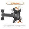 ADBWEKKF 20 Tilt TV Wall Mount Bracket 360 Rotating Bracket TV Bracket Suitable for 14-24 Inch Computer Monitor Bracket Flat Panel Display(Black) view 4