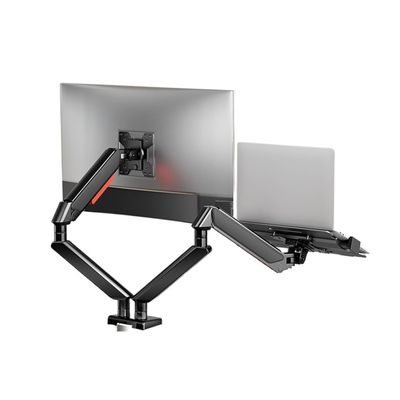 ADBWEKKF Dual screen monitor stand mechanical arm white lifting notebook two-in-one computer heightening bracket(Black)