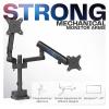 ADBWEKKF Aluminum Full Motion Dual Monitor Arm Desk Stand with U Port - view 3