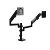ADBWEKKF Dual-screen column-type desktop hanger pneumatic lifting base rotating telescopic computer display gimbal bracket(Black) view 1