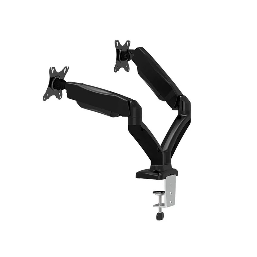 ADBWEKKF Height Adjustable Dual Monitor Stand Gas Spring Balanced Multi-Monitor Stand