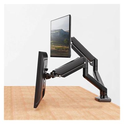 ADBWEKKF Monitor Arm Screen for 2 Screens Desktop Mounting Bracket with 2 Arms for 13" - 32" 2-8kg Monitors Support 360 Adjustment