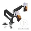ADBWEKKF Monitor Arm Screen for 2 Screens Desktop Mounting Bracket with 2 Arms for 13" - 32" 2-8kg Monitors Support 360 Adjustment view 2