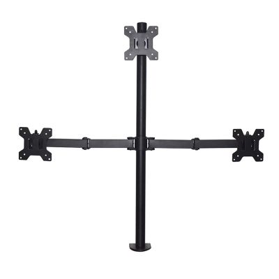 ADBWEKKF LCD monitor stand arm, three-screen splicing, elevated tabletop lifting frame, multi-screen clamping base