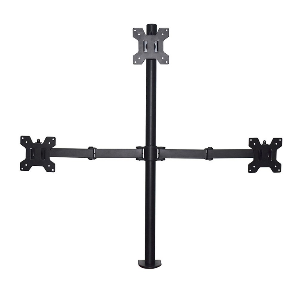 ADBWEKKF LCD monitor stand arm, three-screen splicing, elevated tabletop lifting frame, multi-screen clamping base