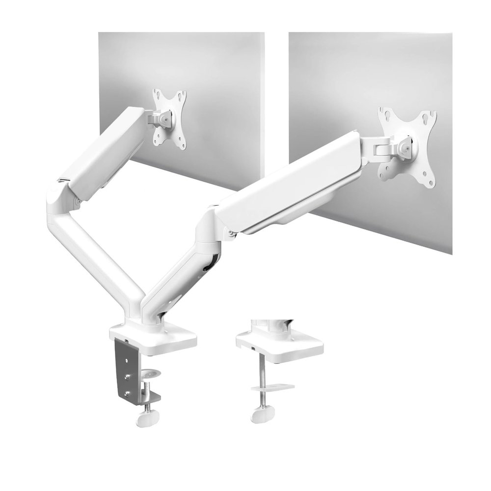 ADBWEKKF Dual monitor mechanical spring desk stand fits computer screens up to 32 inches