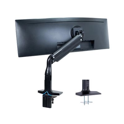 ADBWEKKF Single piece extra wide monitor pneumatic stand desktop bracket, maximum hole spacing 200x100-