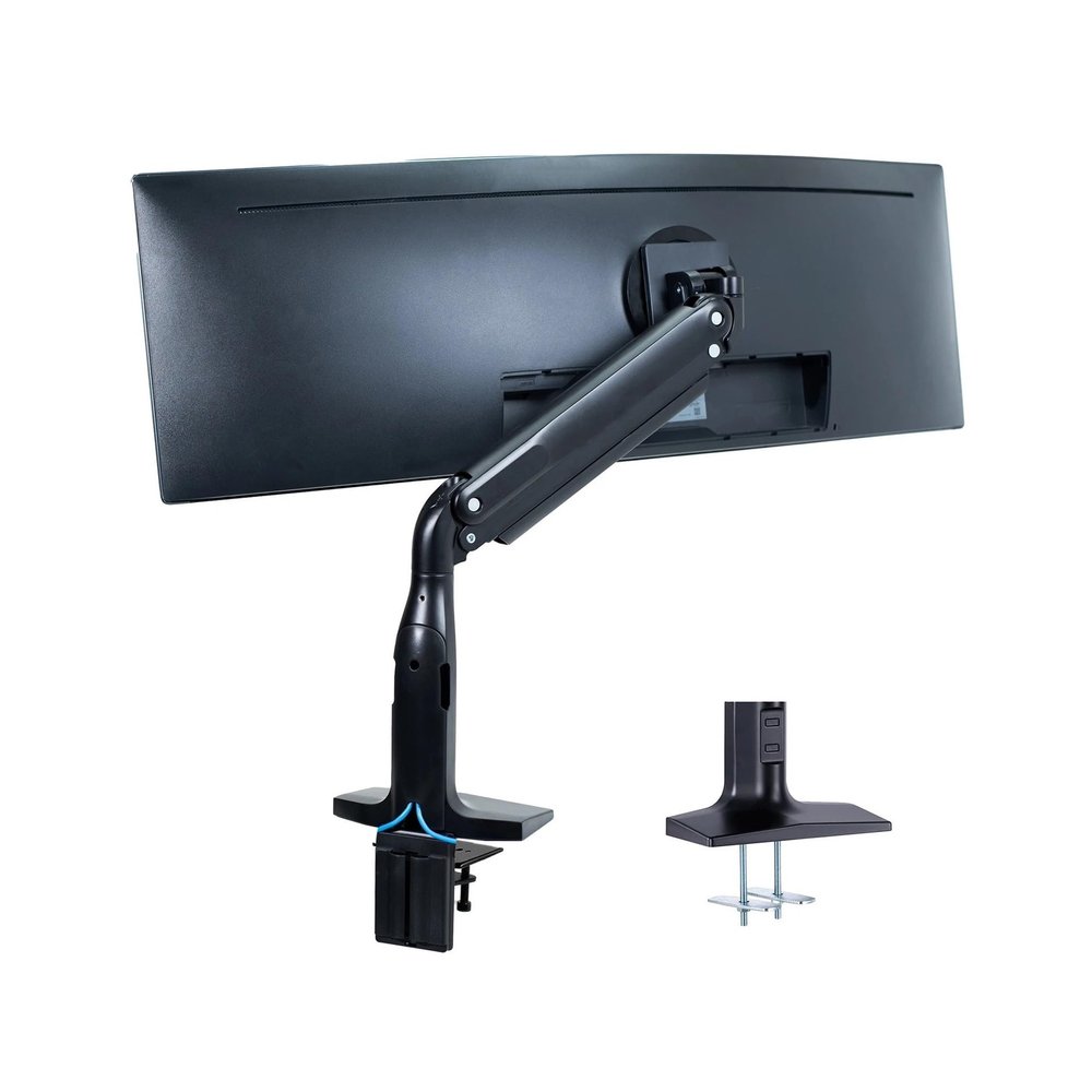 ADBWEKKF Single piece extra wide monitor pneumatic stand desktop bracket, maximum hole spacing 200x100-