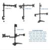 ADBWEKKF Black Adjustable Dual Computer Monitor Arm for Desk Stand- view 3