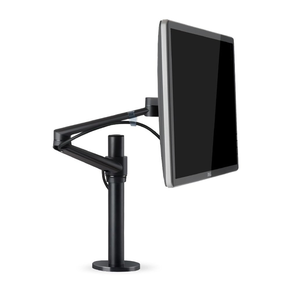 ADBWEKKF Computer monitor stand desktop heightening desktop OL-1 LCD base stand universal rotating telescopic(Black)