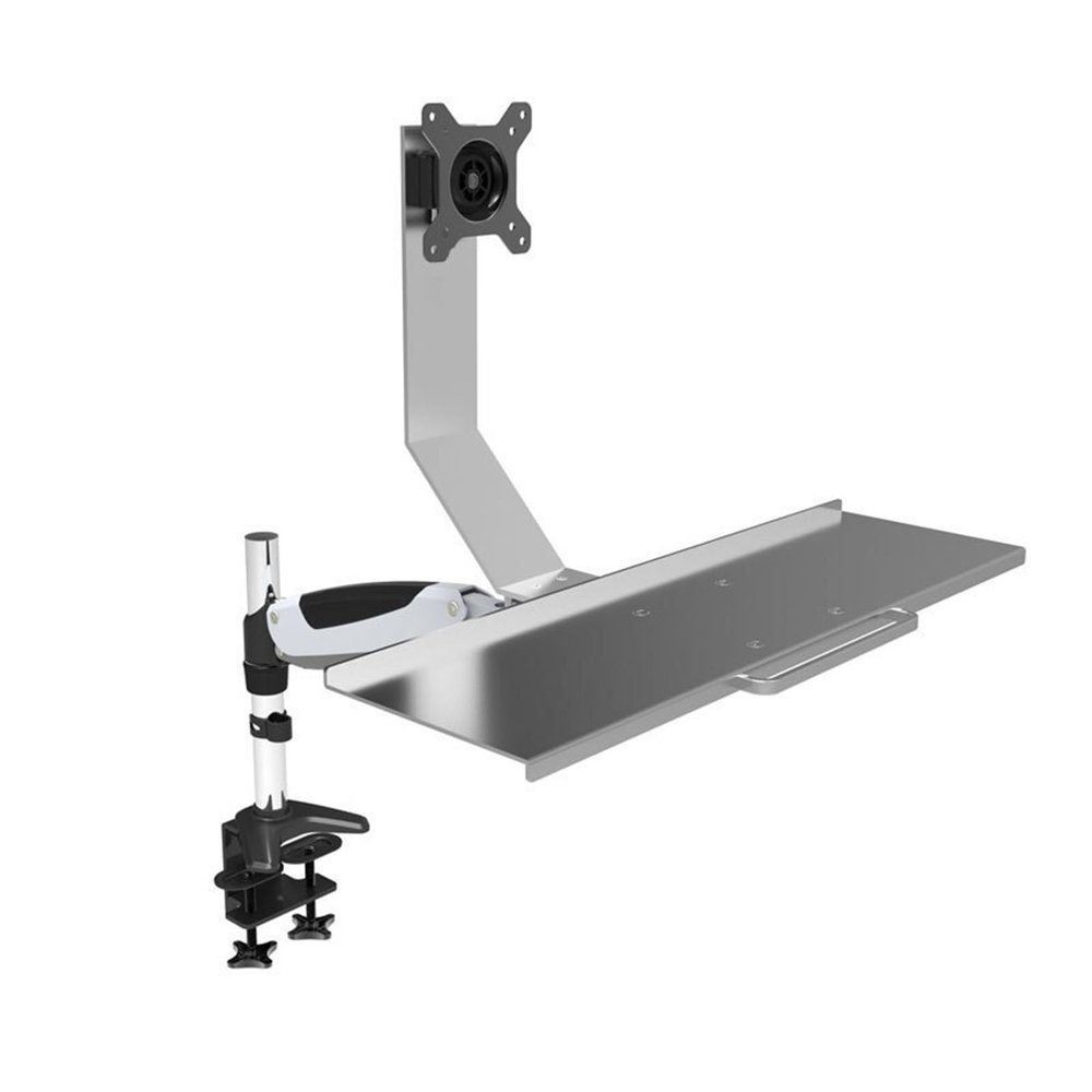 ADBWEKKF Monitor keyboard stand industrial computer desktop air pressure lift aluminum alloy WS07 rotation