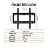 ADBWEKKF TV wall mount, suitable for most 26-55 inch LED TV brackets, maximum hole size 400x400 mm, load capacity 110 lbs view 2