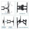 ADBWEKKF Tilt and Swivel TV Wall Mount Bracket Double Arm Mount Suitable for 32-55 Inch view 4