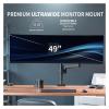 ADBWEKKF Single monitor stand desk mount with gas spring for ultra-wide monitors up to 49 inches view 3