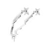 ADBWEKKF Monitor dual-screen splicing bracket desktop computer display cantilever without punching up and down lifting rotating mechanical arm(White) view 1