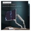 ADBWEKKF Monitor dual-screen splicing bracket desktop computer display cantilever without punching up and down lifting rotating mechanical arm(White) view 3