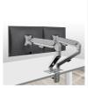 ADBWEKKF Monitor dual-screen splicing bracket desktop computer display cantilever without punching up and down lifting rotating mechanical arm(White) view 4