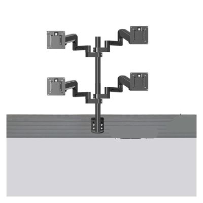 ADBWEKKF Monitor screen partition card plate heightening bracket desktop industrial console operating table adjustment telescopic hanger 4 screens