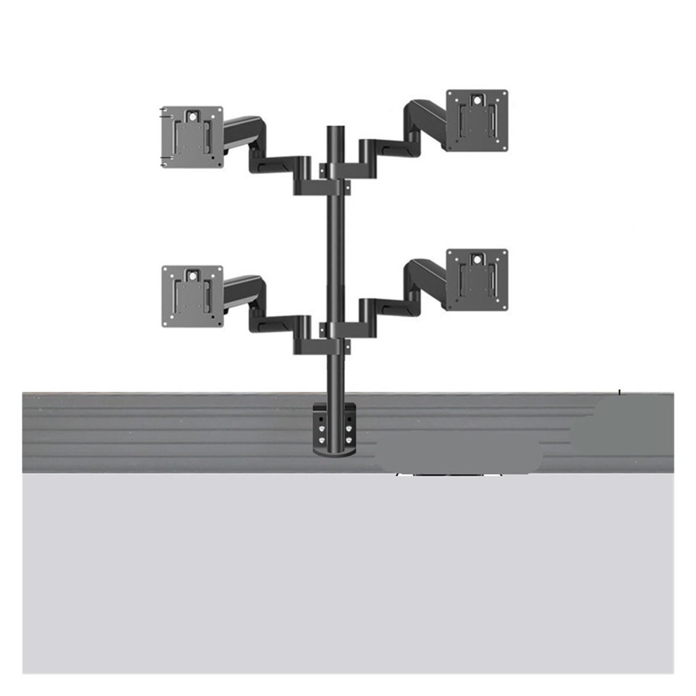 ADBWEKKF Monitor screen partition card plate heightening bracket desktop industrial console operating table adjustment telescopic hanger 4 screens