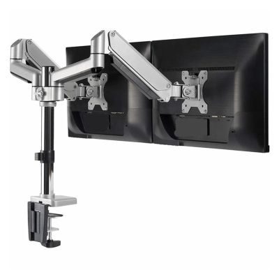 ADBWEKKF Computer monitor desktop stand air pressure lifting base rotating telescopic computer display universal stand(Silver)
