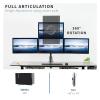 ADBWEKKF Heavy Duty 13" to 24" Monitor Desk Mount | 3+1 Bracket Holds 4 Screens view 4