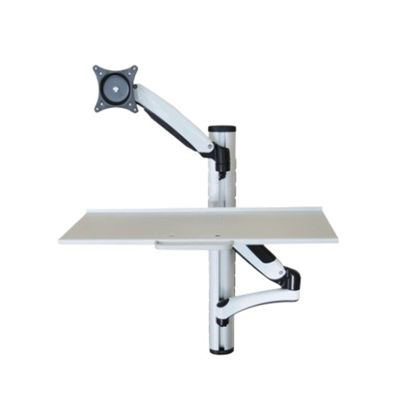 ADBWEKKF Monitor Stand with Keyboard Standing Office Computer Universal Rotating Engineering Equipment Wall Mount WS02